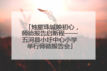 烛耀珠城映初心，师德报告启新程——五河县小圩中心小学举行师德报告会